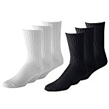 48 Pairs Men's or Women's Classic & Athletic Crew Socks - Bulk Wholesale Packs - Any Shoe Size (9-11, Mix)